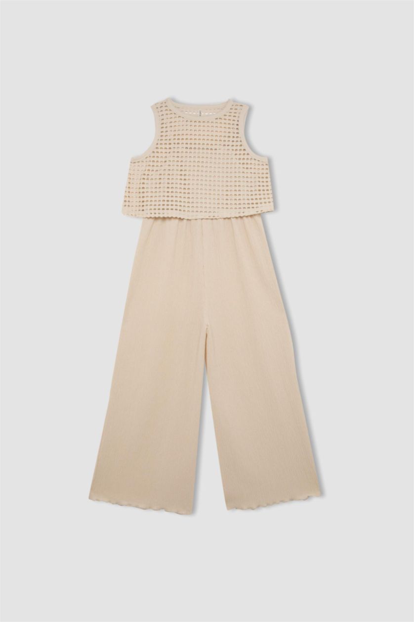 Kız Çocuk - Genç Kız Taş Kolsuz Uzun Tulum Kız Çocuk