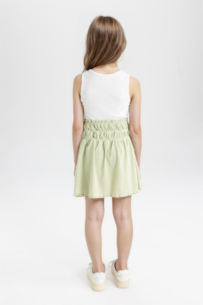 بناتي أخضر فاتح جيبة بناتي