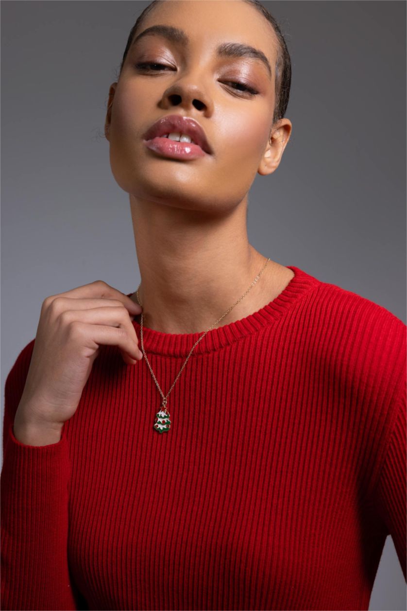 Woman Karma Woman New Year Figured Gold Necklace