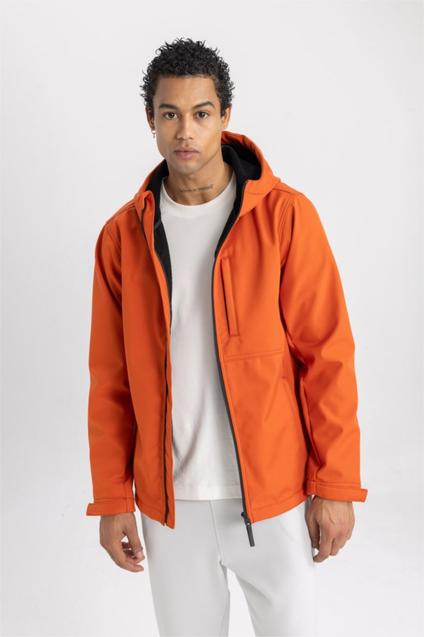 MAN Orange DeFactoFit Water Repellent Regular Fit Softshell Jacket