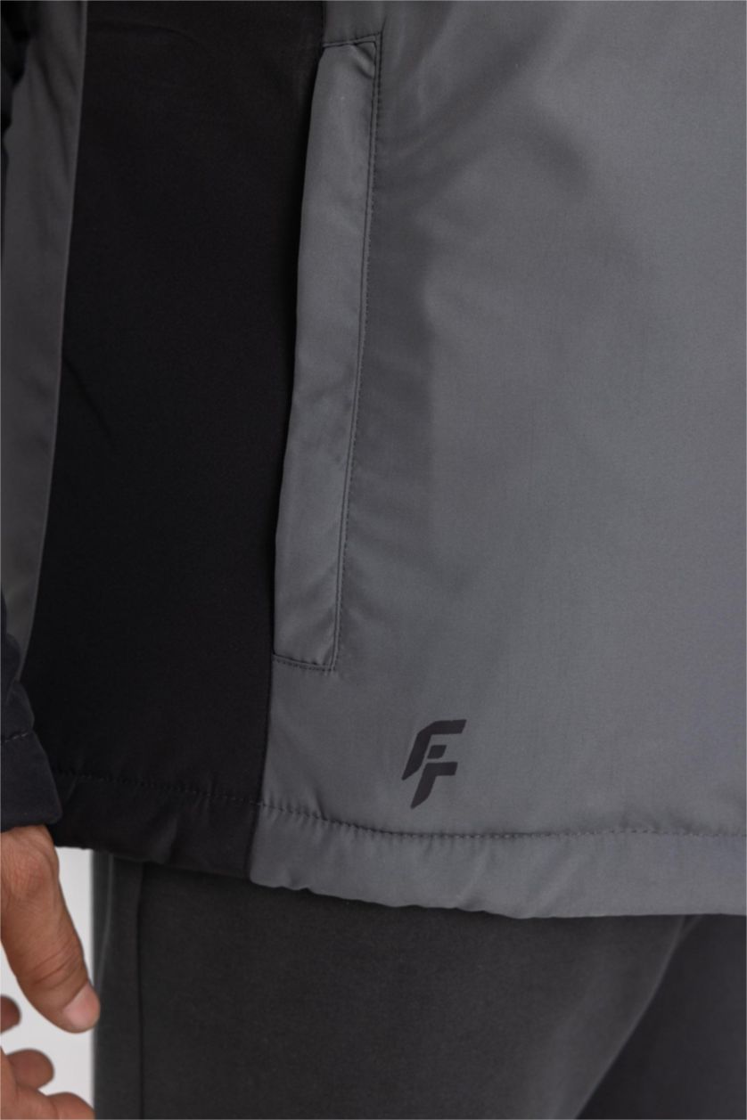 MAN Black DeFactoFit Waterproof Slim Fit Hooded Jacket