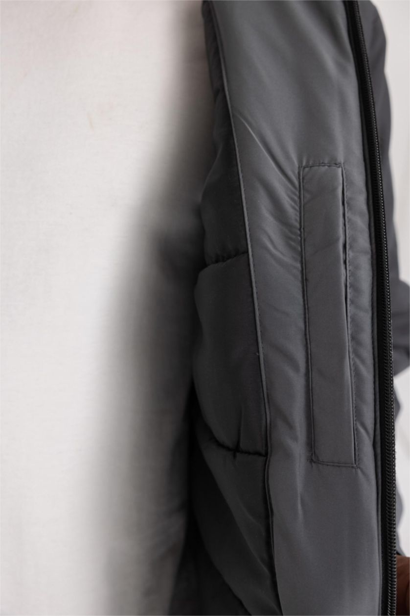 MAN Black DeFactoFit Waterproof Slim Fit Hooded Jacket