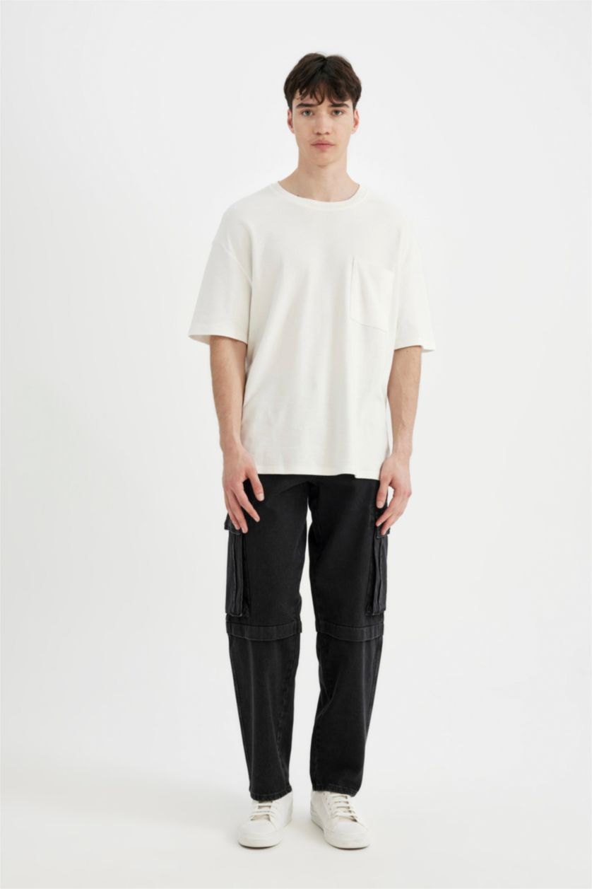 MAN Black Relax Fit Trousers
