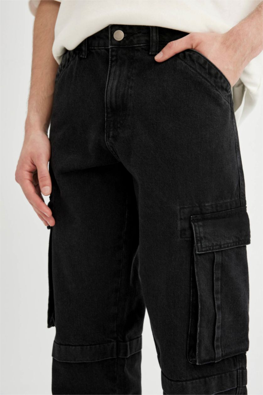 MAN Black Relax Fit Trousers