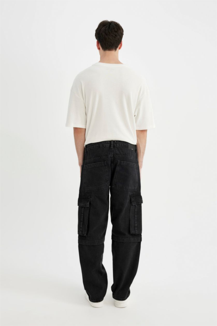 MAN Black Relax Fit Trousers