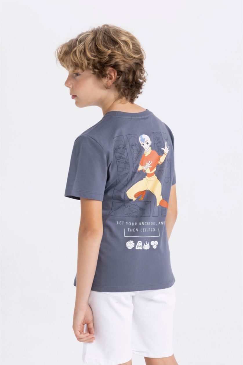 GARÇONS Gris T-Shirt à Manches Courtes avec Impression Avatar The Last Airbender pour Garçon