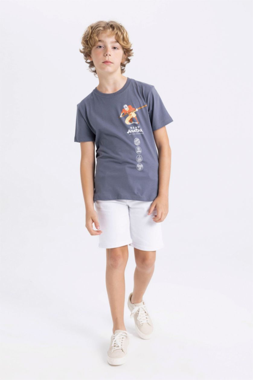 GARÇONS Gris T-Shirt à Manches Courtes avec Impression Avatar The Last Airbender pour Garçon