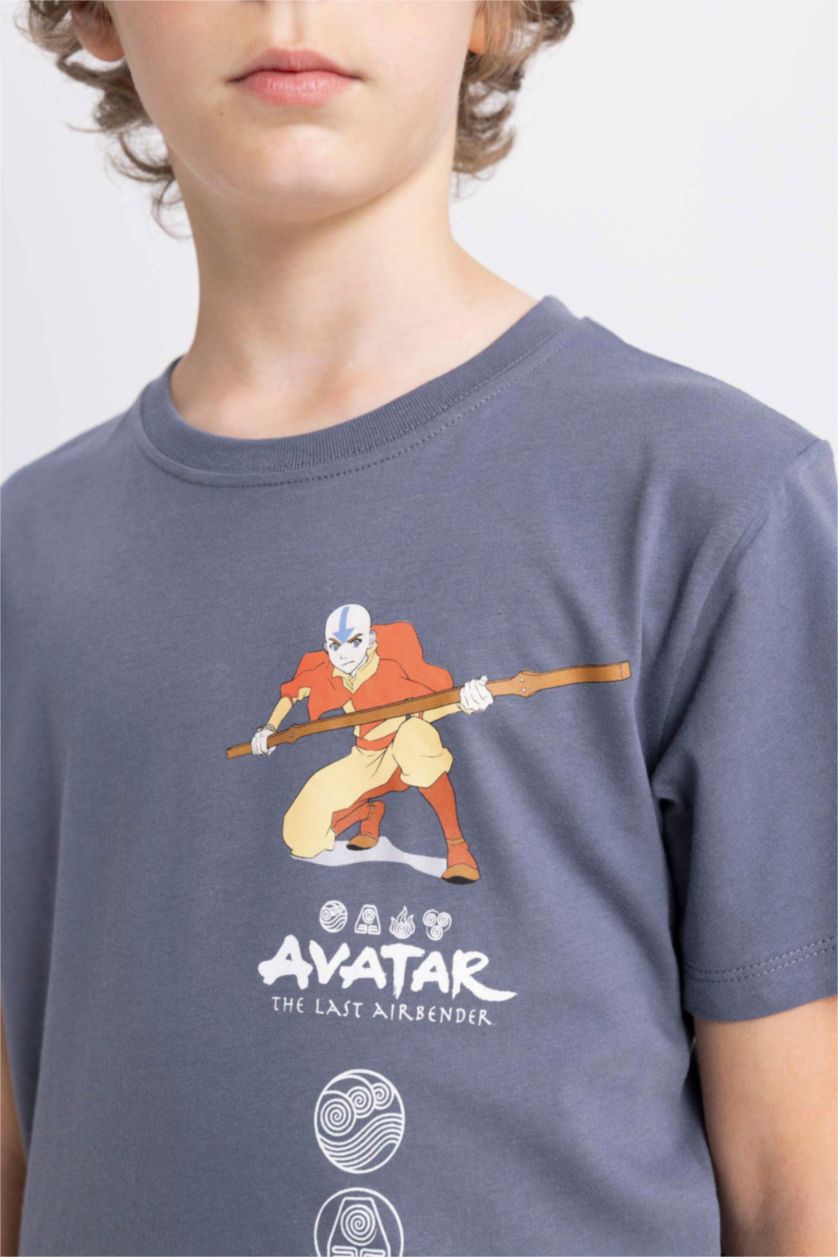 GARÇONS Gris T-Shirt à Manches Courtes avec Impression Avatar The Last Airbender pour Garçon