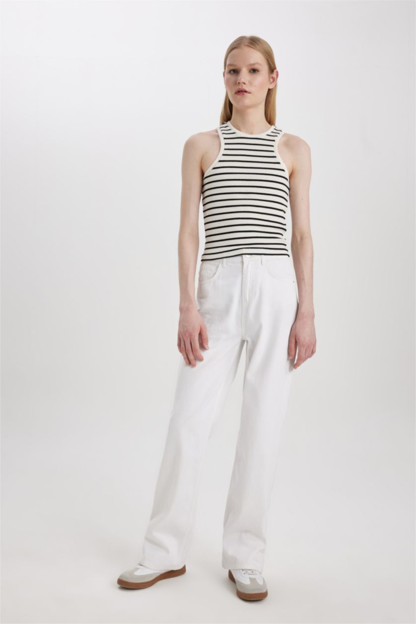 نساء بيج فاتح كروب توب مخطط سليم فيت