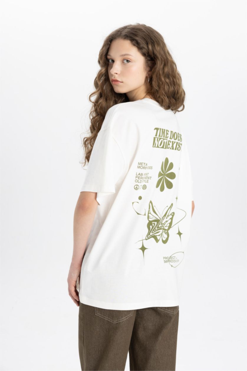 FEMME Marron T-shirt à manches courtes Coupe Oversize
