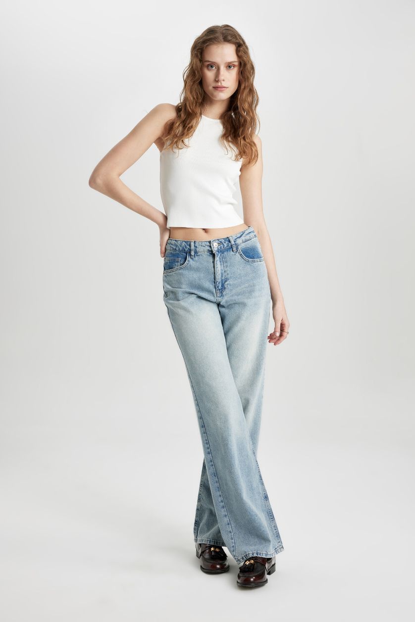 Kadın Ekru Fitted Halter Yaka Basic Düz Triko Atlet