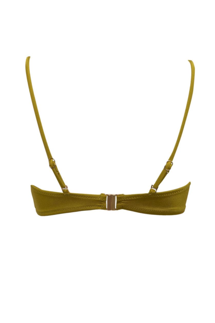 Kadın Zeytin Yeşili Regular Fit Bikini Üstü