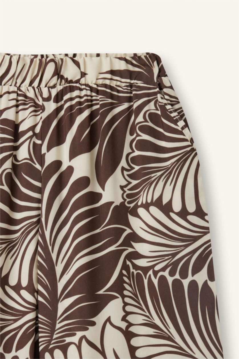 Women Ecru Regular Fit Paisley Patterned Viscose Beachwear