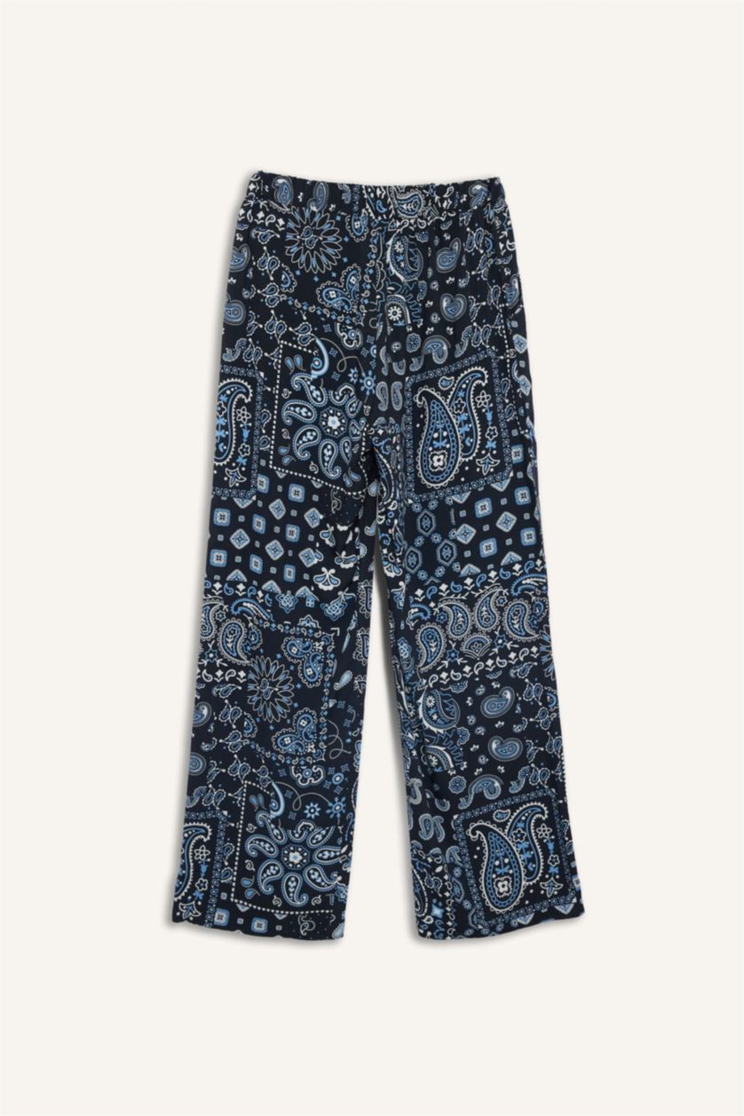 Woman NAVY Regular Fit Paisley Patterned Viscose Beachwear