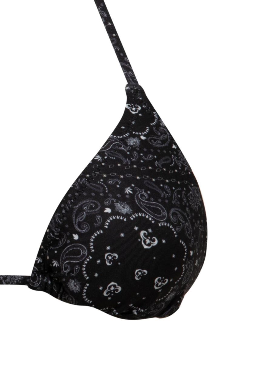 نساء أسود بكيني توب مطبوع قصة عادية من Fall In Love