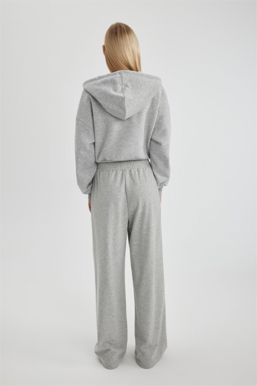 Женщины Серый меланж Штаны Wide Leg широкие, Coool