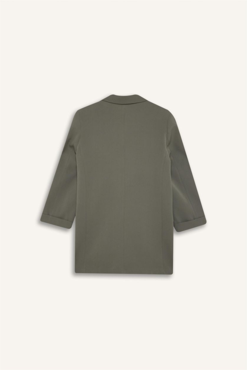 Kadın Haki Regular Fıt Blazer Ceket