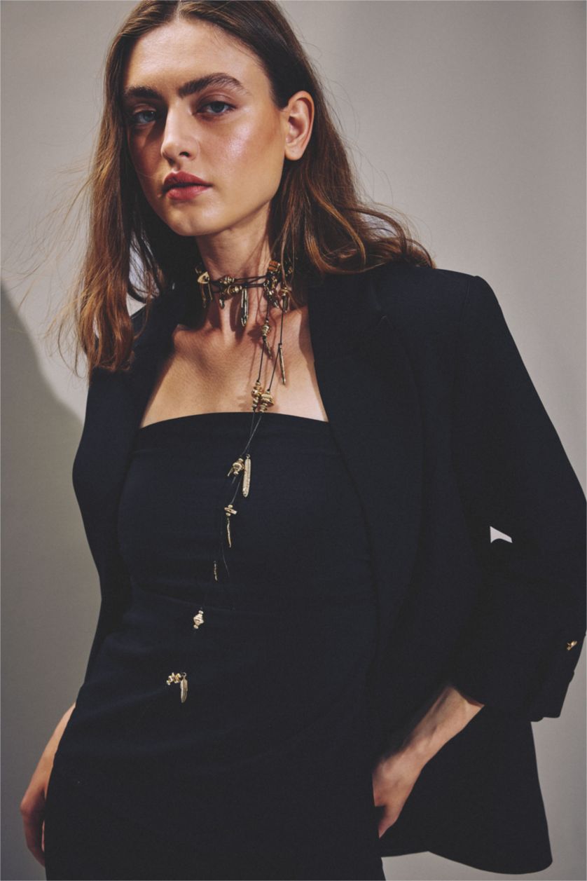 نساء أسود Oversize Fit Blazer