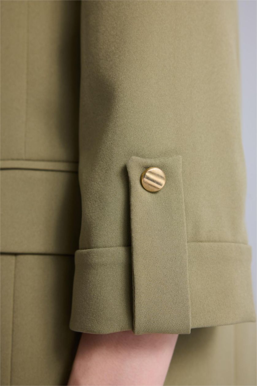 Woman Khaki Oversize Fit Blazer