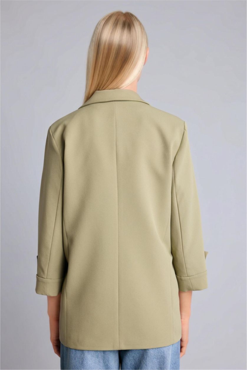 Woman Khaki Oversize Fit Blazer