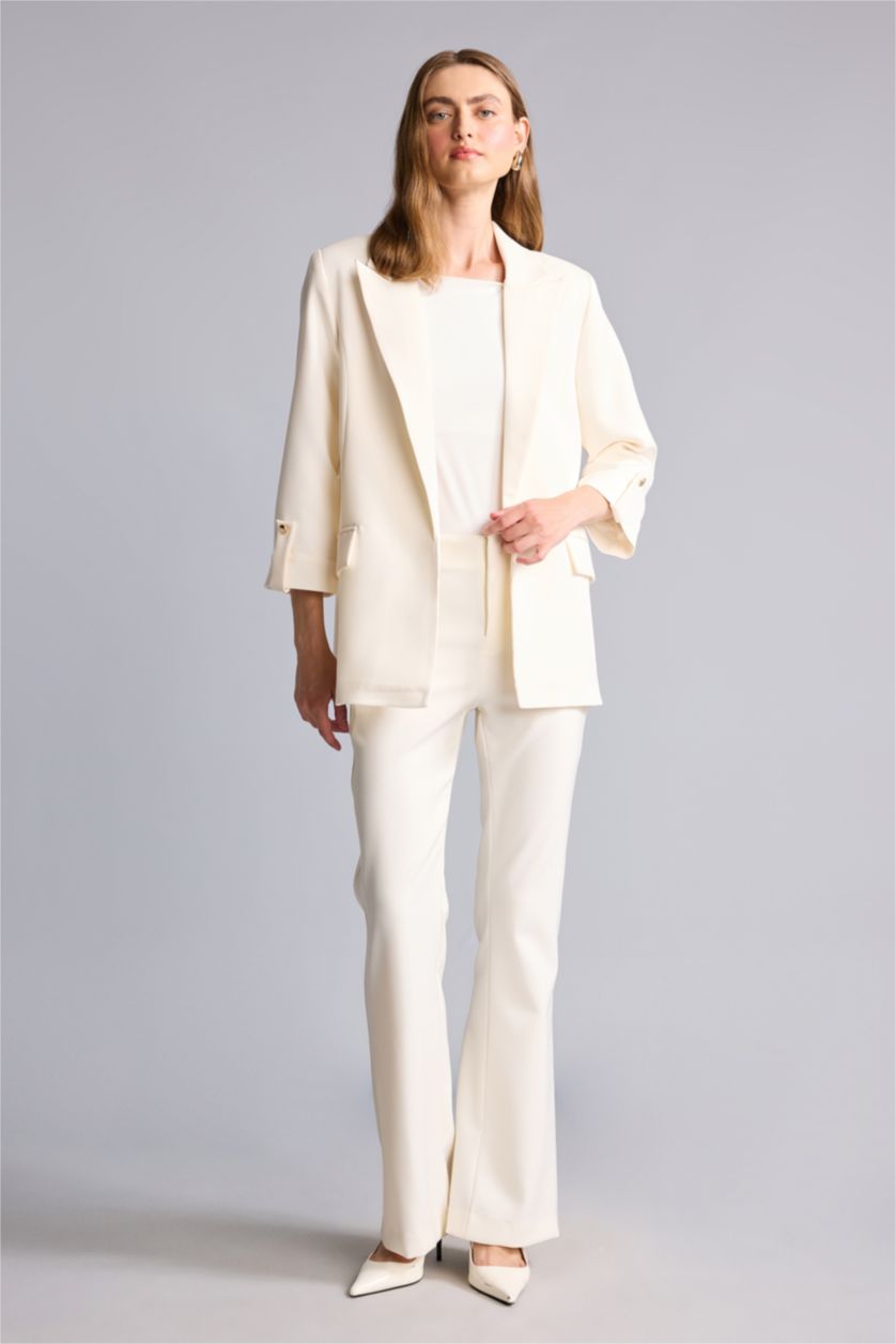 Women White Oversize Fit Blazer