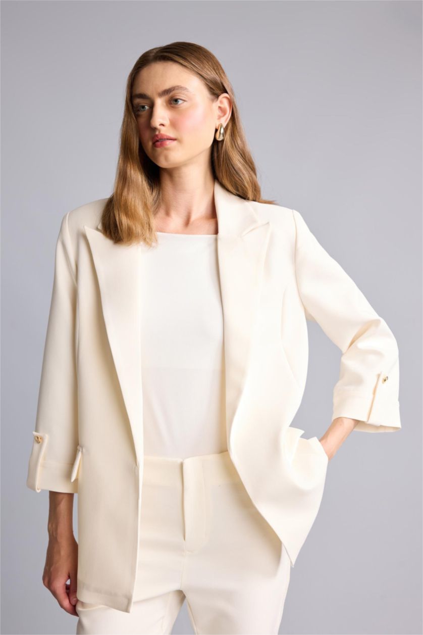 نساء أبيض Oversize Fit Blazer
