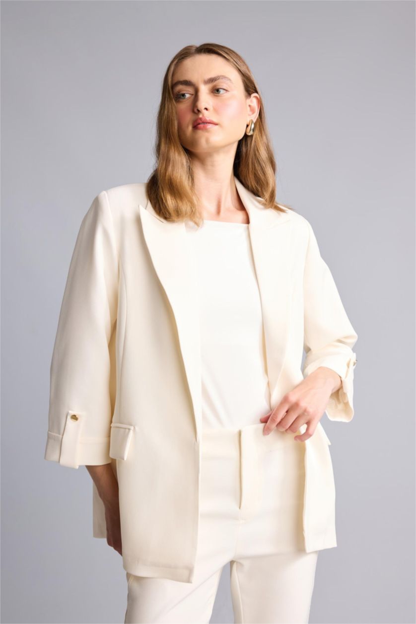 نساء أبيض Oversize Fit Blazer