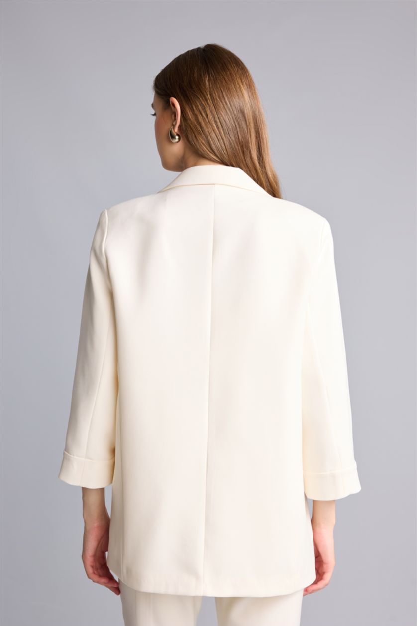Women White Oversize Fit Blazer