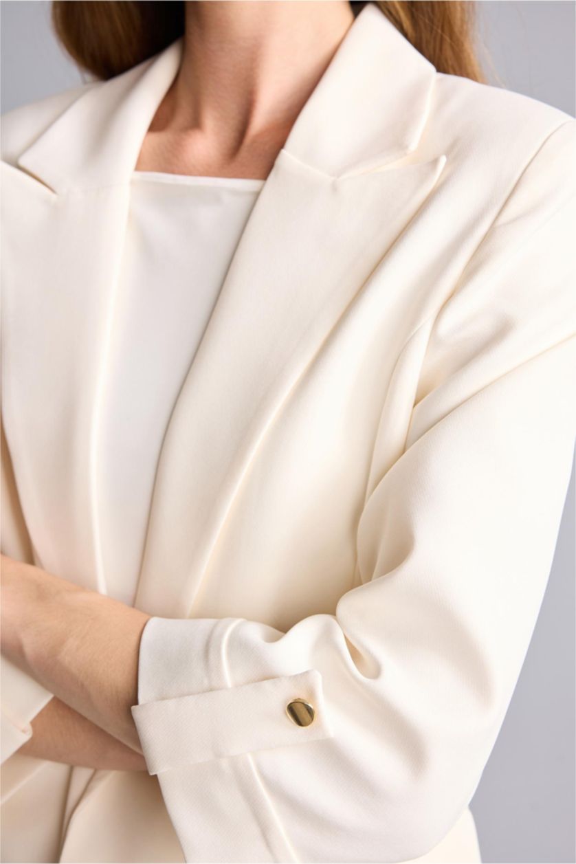نساء أبيض Oversize Fit Blazer