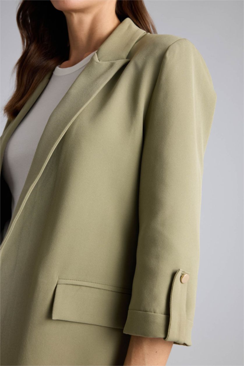 Kadın Haki Oversıze Basıc Blazer Ceket