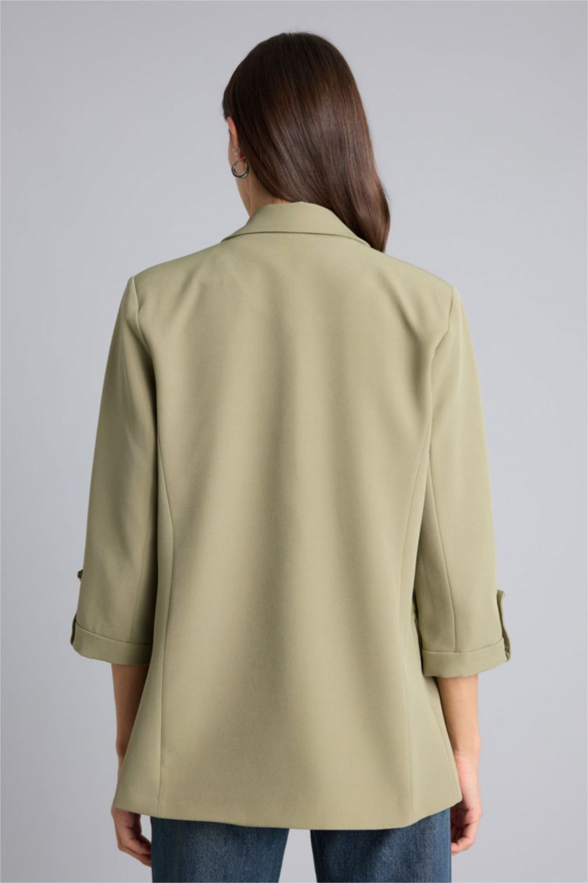 Kadın Haki Oversıze Basıc Blazer Ceket