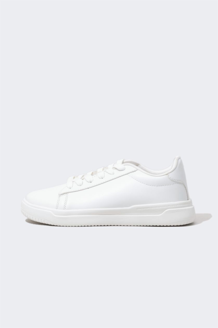 رجالي أبيض (000) حذاء يومي رجالي جلد صناعي بكعب سميك