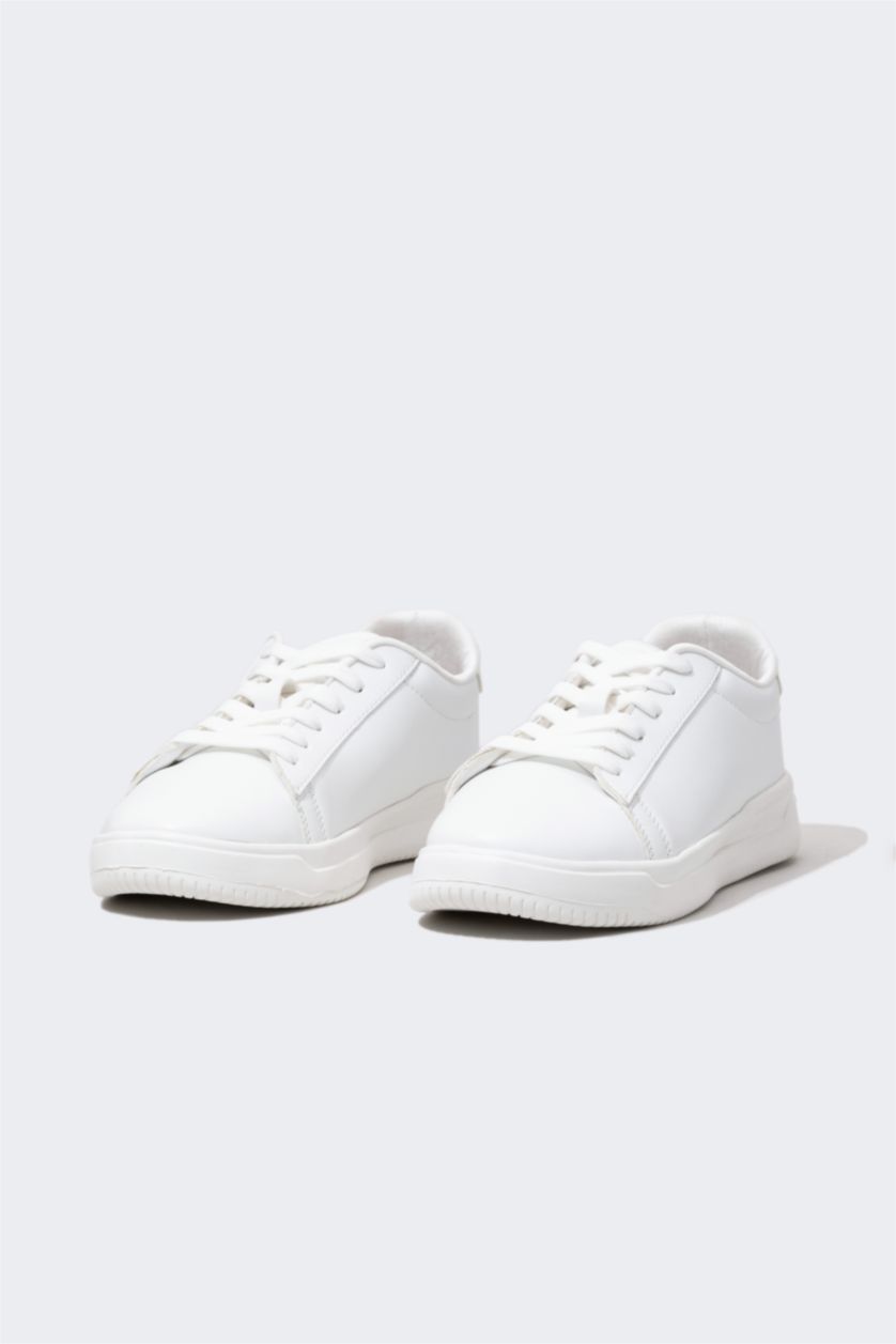 رجالي أبيض (000) حذاء يومي رجالي جلد صناعي بكعب سميك