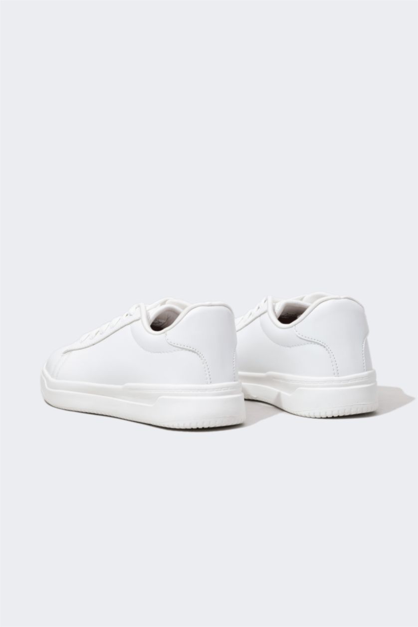 رجالي أبيض (000) حذاء يومي رجالي جلد صناعي بكعب سميك