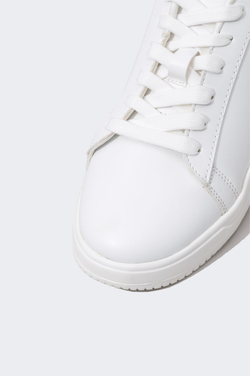 رجالي أبيض (000) حذاء يومي رجالي جلد صناعي بكعب سميك