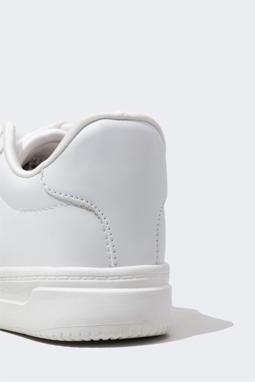 رجالي أبيض (000) حذاء يومي رجالي جلد صناعي بكعب سميك