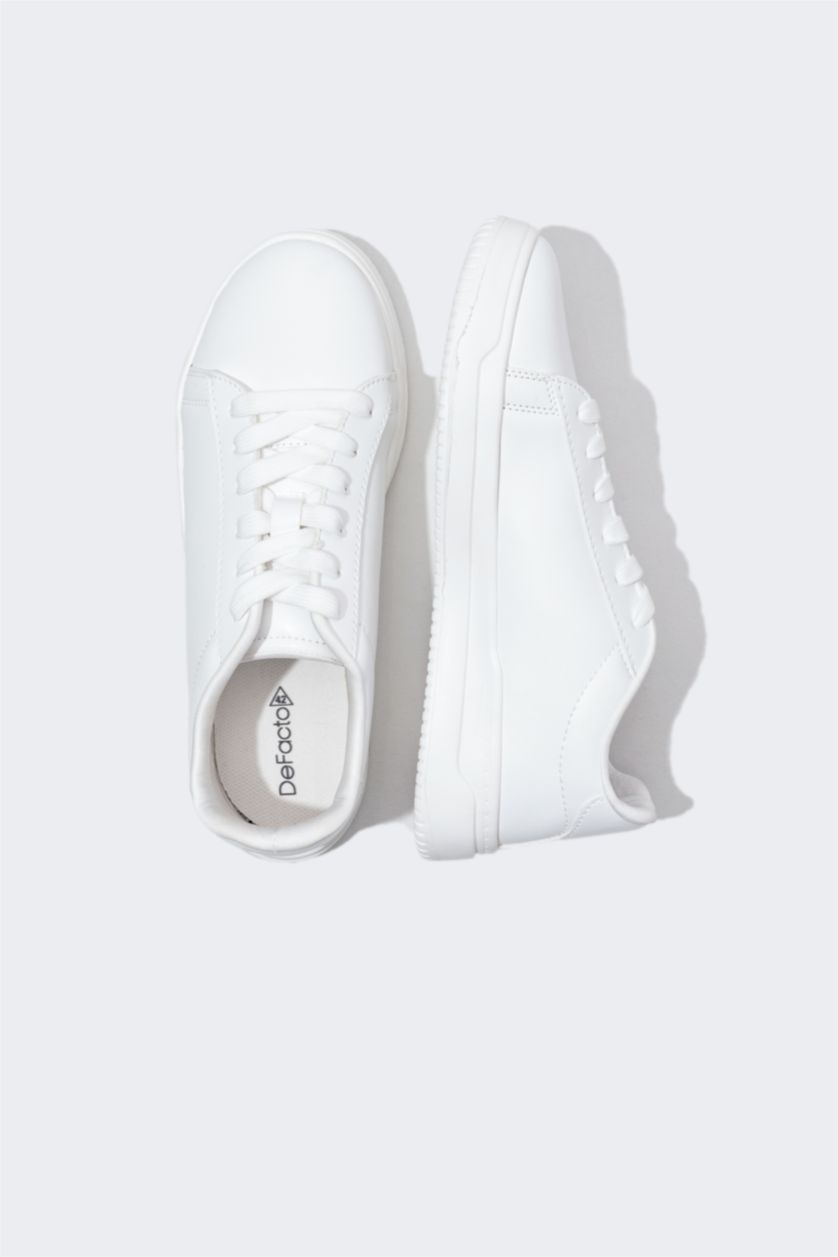 رجالي أبيض (000) حذاء يومي رجالي جلد صناعي بكعب سميك