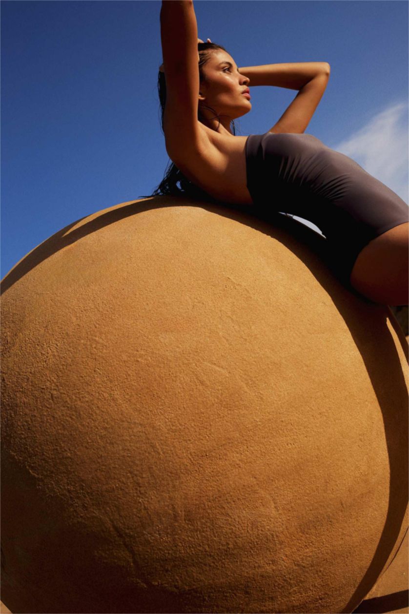 Woman Anthracite Regular Fit Swimsuit