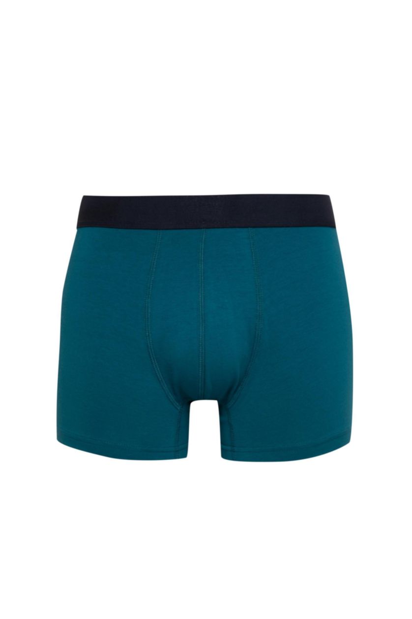 Erkek Lacivert Regular Fıt Baskılı 3'lü Boxer