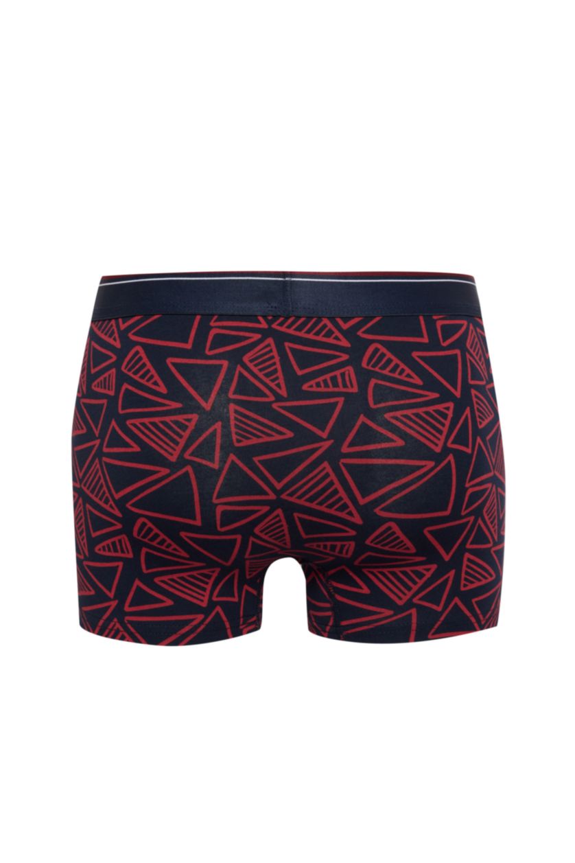 Erkek Lacivert Regular Fıt Baskılı 3'lü Boxer