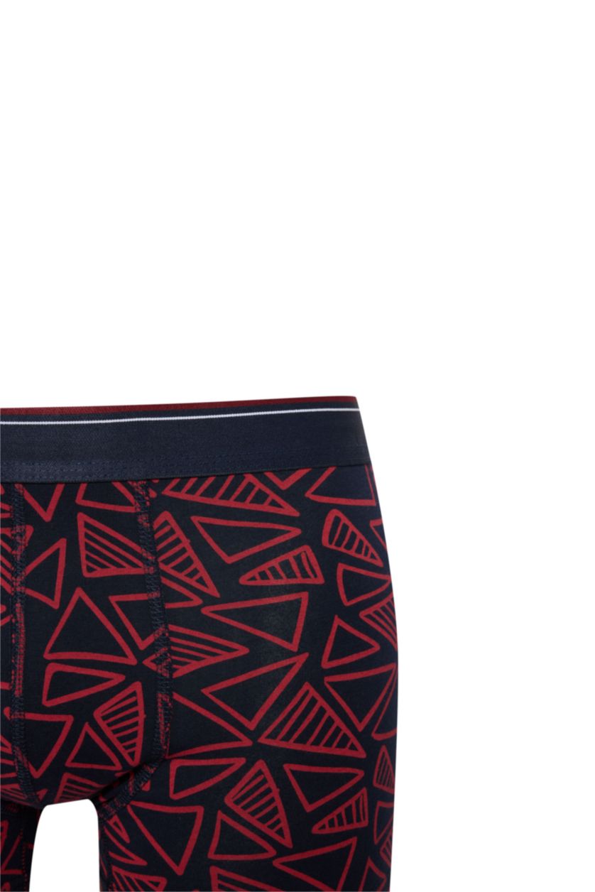 Erkek Lacivert Regular Fıt Baskılı 3'lü Boxer