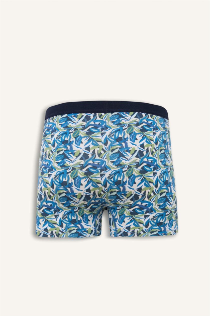 Erkek Lacivert Regular Fit Desenli 3'lü Boxer