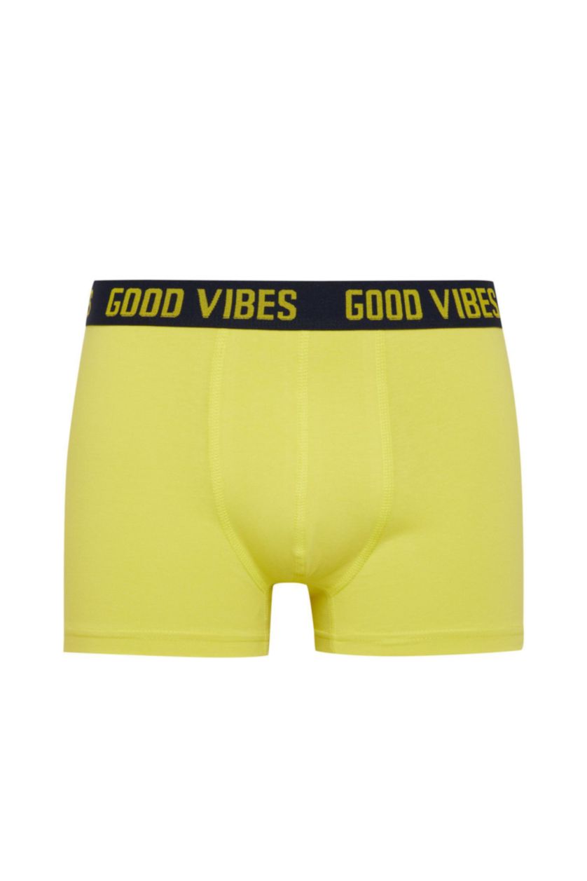 رجالي أزرق غامق بوكسر قصة عادية  أزرق غامق منقوش - 3 قطع