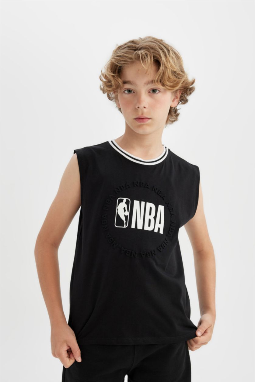 BOYS & TEENS Black Boy Regular Fit NBA Licensed Tank Top