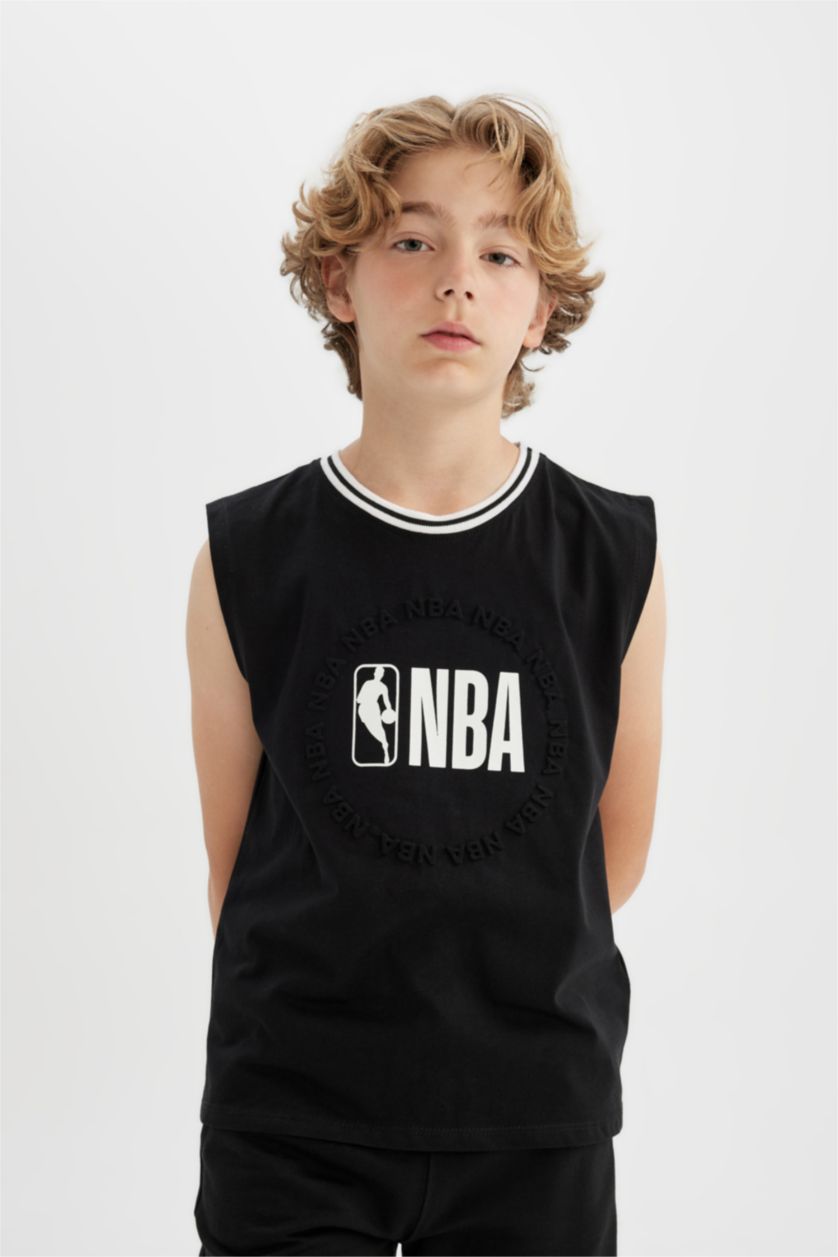 BOYS & TEENS Black Boy Regular Fit NBA Licensed Tank Top