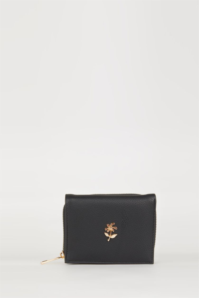 Women Black Woman Faux Leather Wallets