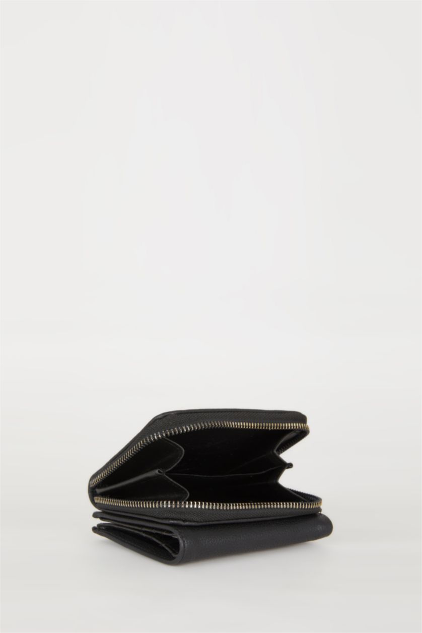 Women Black Woman Faux Leather Wallets