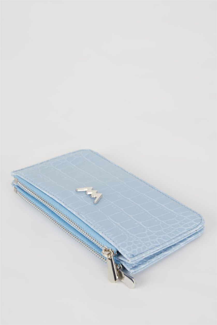 نساء أزرق فاتح محفظة نسائي جلد صناعي