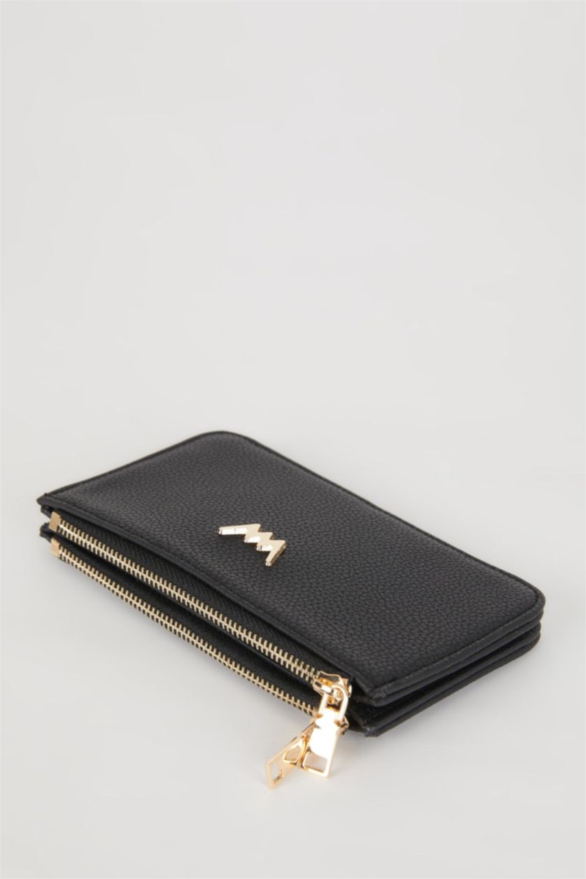 Women Black Woman Faux Leather Wallets