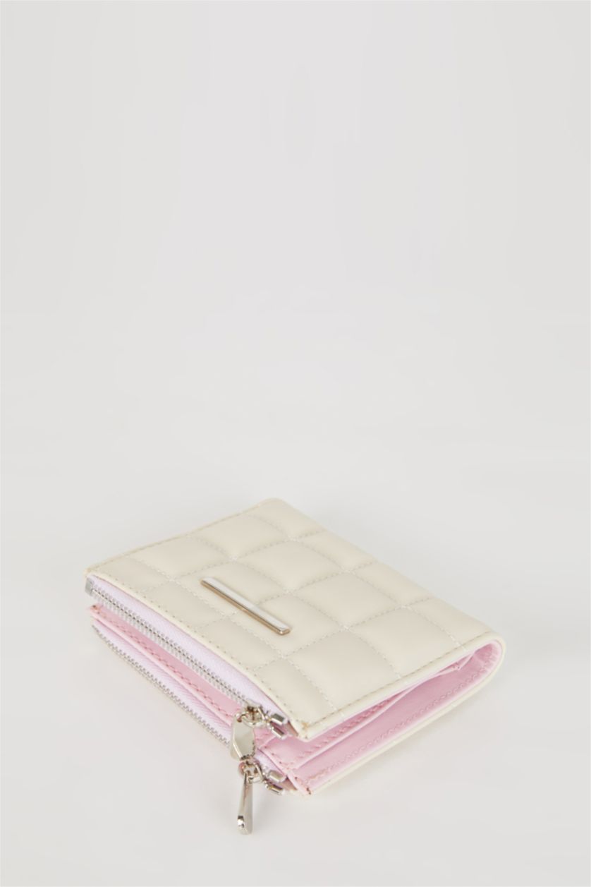 Kadın Bej Kadın Kapitone Suni Deri Cüzdan